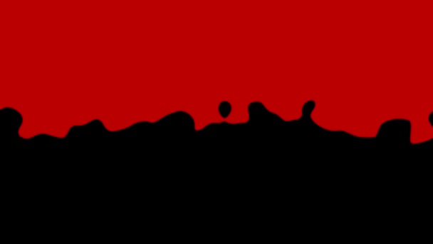 Dynamic red and black flag of Ukraine. blood seeps into the ground. background for your video. — Stock Video