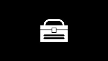 Siyah arkaplandaki araçlar için valizin beyaz resmi.