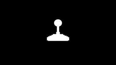 Siyah arka planda beyaz joystick resmi.