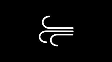 Siyah arkaplanda rüzgarın beyaz resmi.