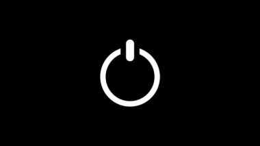 Siyah arkaplandaki beyaz düğmenin resmi.