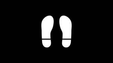 Siyah arka planda beyaz ayakkabı tabanı resmi.