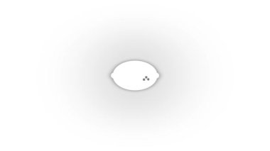 Beyaz arkaplanda izole edilmiş beyaz limon simgesi.