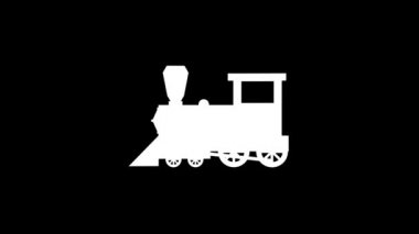 Siyah arkaplanda beyaz tren resmi.