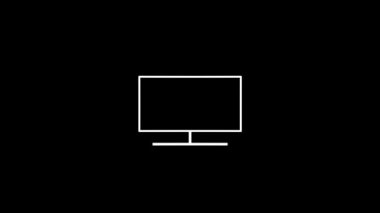 Siyah arkaplanda beyaz televizyon resmi.