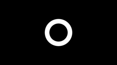 Siyah bir arkaplanda beyaz bir çember resmi.