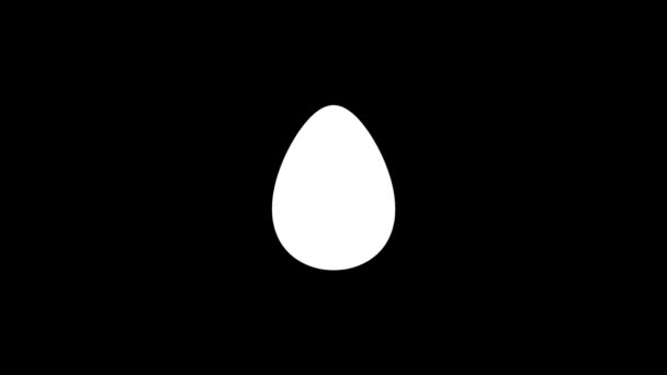 White picture of egg on a black background. — ストック動画