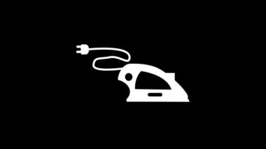 Siyah arkaplanda beyaz demir resmi.