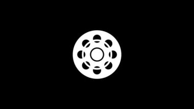 Siyah arkaplanda beyaz film bobini resmi.