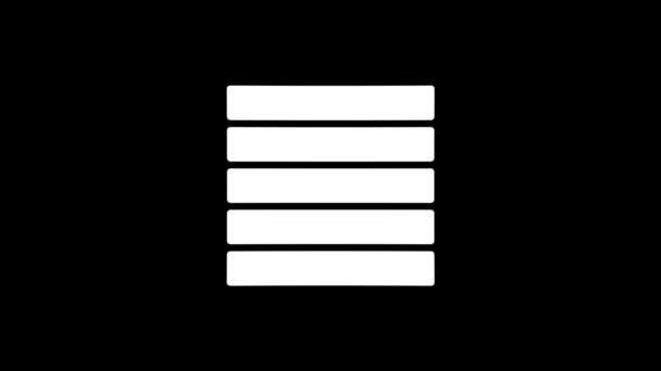 White picture of rectangles on a black background. — Vídeo de Stock