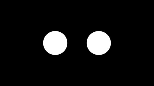 Image blanche de cercles sur fond noir. — Video