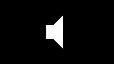White picture of speaker on a black background.