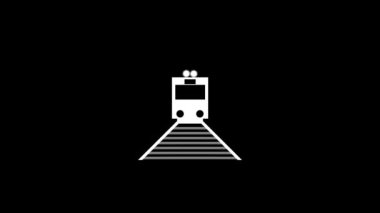 Siyah arkaplanda beyaz tren resmi.