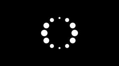 Siyah zemin üzerindeki dairelerin beyaz resmi.