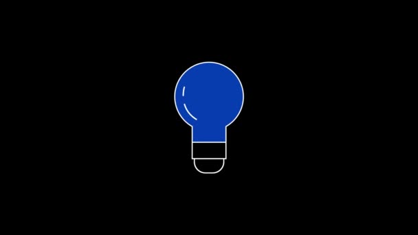 Color picture of bulb on a black background. — Vídeos de Stock