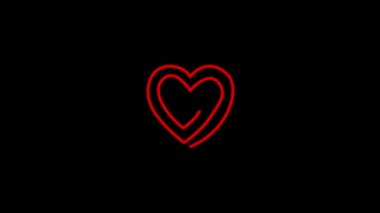 Color picture of heart on a black background.