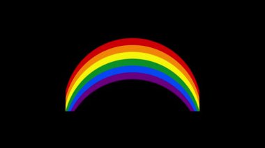 Siyah arkaplanda lgbt gökkuşağının renkli resmi.