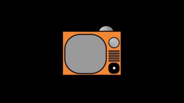 Siyah arkaplanda TV 'nin renkli resmi.