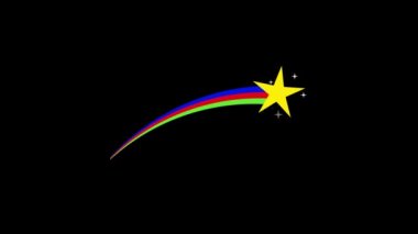 Color picture of magic star on a black background.