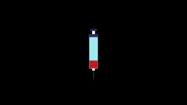 Color picture of syringe on a black background.