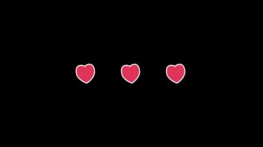 Color picture of hearts on a black background.