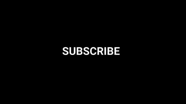 Color picture of subscribe on a black background. — стоковое видео