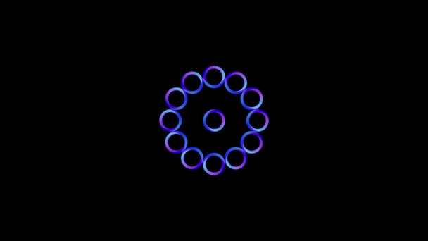 Color picture of circles on a black background. — Video