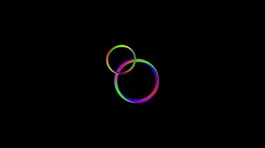 Color picture of wedding rings on a black background.