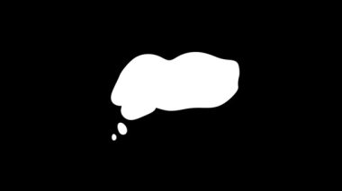 Siyah arkaplanda beyaz konuşma resmi.