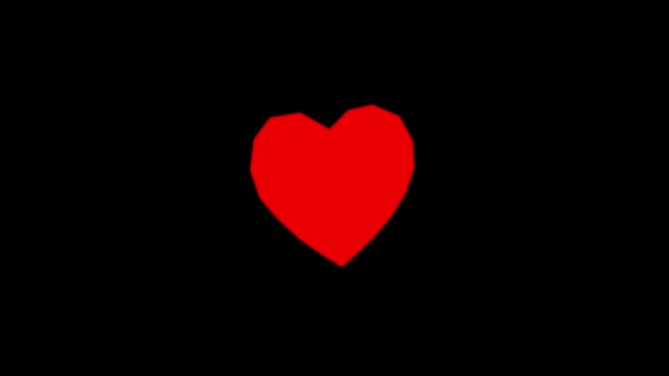 Цветное изображение сердца на черном фоне. — стоковое видео