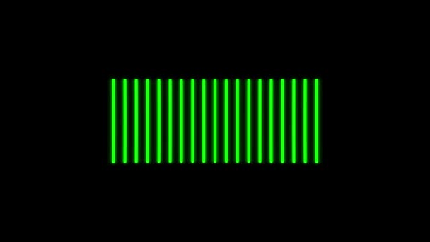 Χρώμα εικόνας γραμμών σε μαύρο φόντο. — Αρχείο Βίντεο