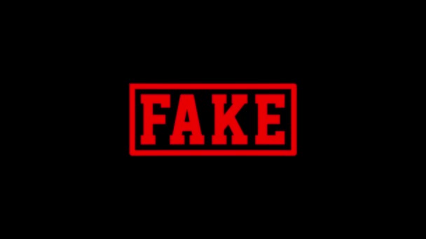 Color picture of fake on a black background. — Vídeo de Stock