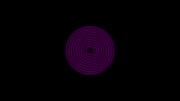 Färg bild av cirklar på en svart bakgrund. — Stockvideo
