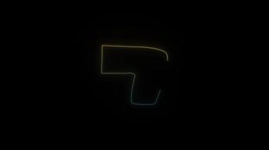 Siyah arkaplanda parlayan neon diz simgesi.