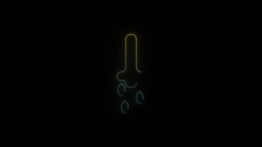 Siyah arkaplandaki burun simgesinden parlak neon sümük.