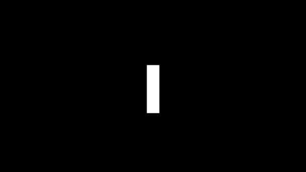 Белая Фотография Черном Фоне Американский Алфавит Английский Язык Написания Искажение — стоковое видео