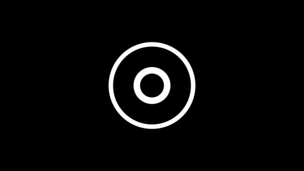 Λευκή Εικόνα Των Κύκλων Μαύρο Φόντο Κύκλος Κύκλο Παρουσίαση Των — Αρχείο Βίντεο