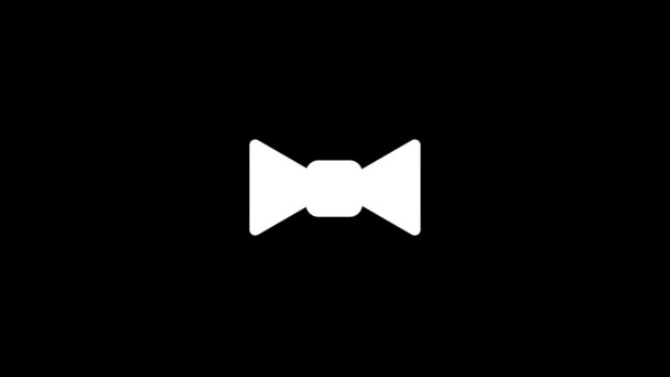 黑色背景上糖果的白色图片 穿西装的男人的装饰品 为您的项目设置畸变液体式转换图标 4K视频动画 用于运动图形和合成 — 图库视频影像