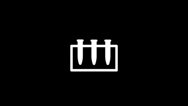 Белая Фотография Стаканов Черном Фоне Жидкость Лабораторных Экспериментов Искажение Жидкого — стоковое видео
