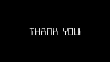 White picture of THANK YOU words on a black background. human courtesy. Dynamic style footage for your project. 4K video animation for motion graphics and compositing