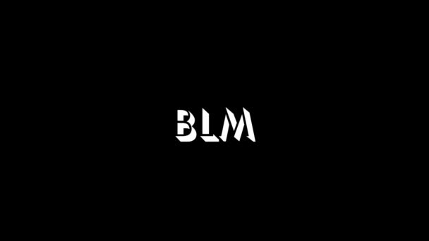 White Picture Blm Black Background Upholding Rights National Minorities Dynamic — Stok Video