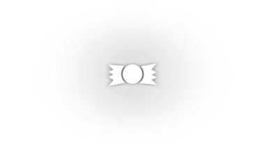 White candy icon with shadow isolated on white background. sweets on the holiday. 4K video animation for motion graphics.