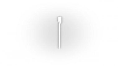White toothbrush icon with shadow isolated on white background. oral hygiene. 4K video animation for motion graphics.