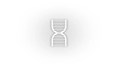 White dnk icon with shadow isolated on white background. medical experiments. 4K video animation for motion graphics.