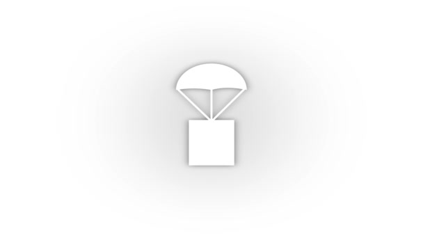 White Air Medical Care Icon Shadow Isolated White Background Air — 图库视频影像