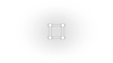 White square icon with shadow isolated on white background. square geometric shape with round corners. 4K video animation for motion graphics.