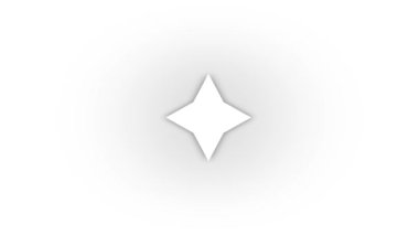 White star icon with shadow isolated on white background. night light. 4K video animation for motion graphics.