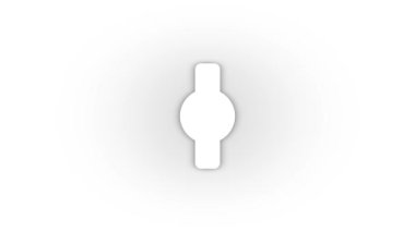 White digital clock icon with shadow isolated on white background. personal gadget. 4K video animation for motion graphics.