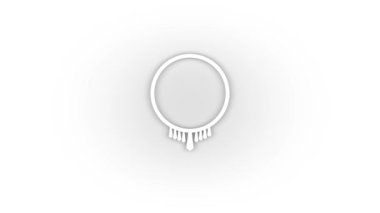 White necklace icon with shadow isolated on white background. luxury jewelry for women. 4K video animation for motion graphics.