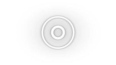 White circles icon with shadow isolated on white background. business presentation elements. 4K video animation for motion graphics.